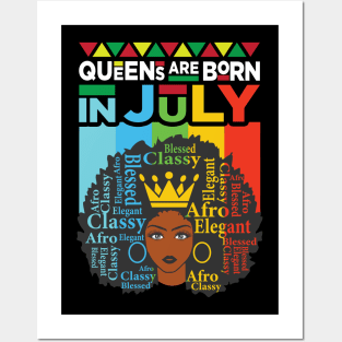 Queens Are Born In July - July Birthday Posters and Art